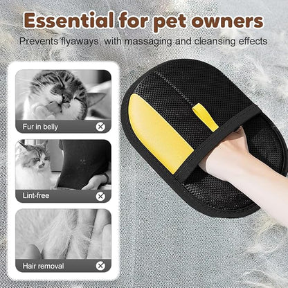 Pet Hair Removal Glove for Cats & Dogs