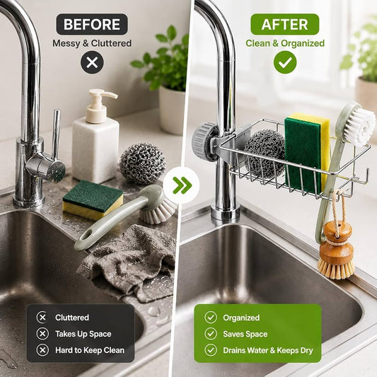 Kitchen Sink Faucet Sink Caddy Organizer